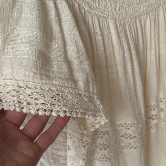 American Eagle Outfitters Cream Lace Mini Dress - Picture 3 of 9